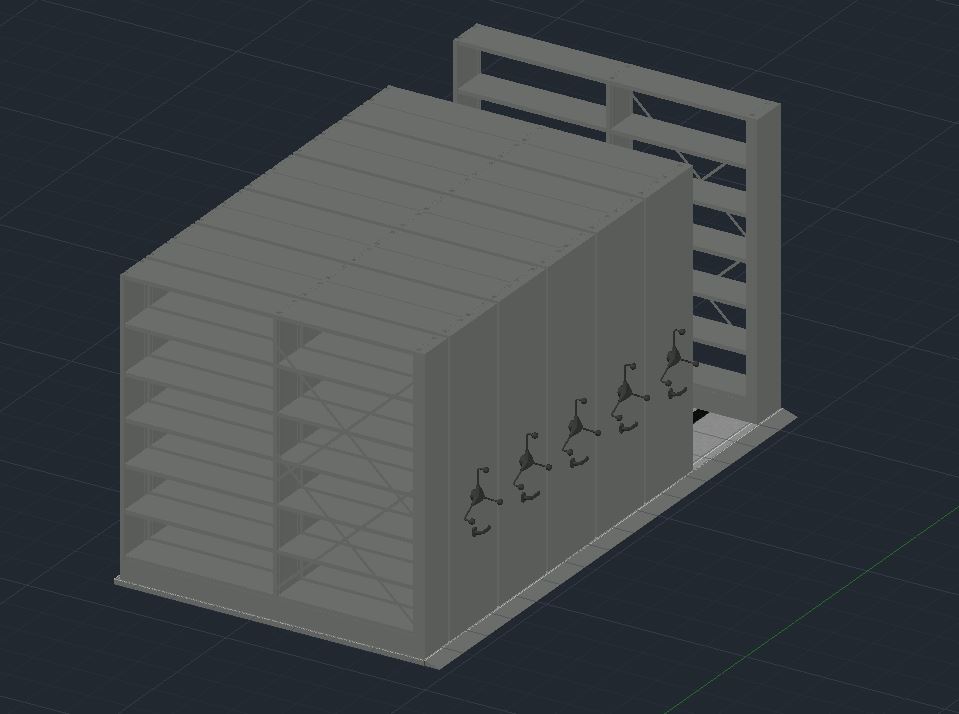 Storage Shelves Design using Autocad